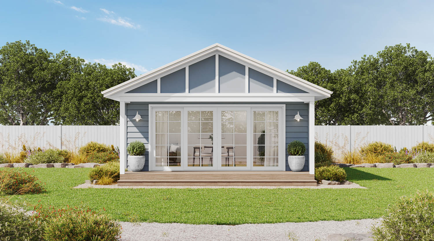 Granny Flat in a front yard under CDC